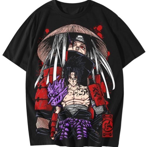 PRÉ-VENDA - ITACHI & SASUKE - OVERSIZED - FRENTE